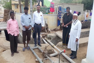 construction of privet toilets under swatch bharat mission at Tumkur