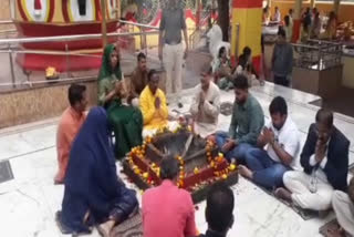 Rajya Sabha MP Ramvichar worshiped at Maa Baglamukhi temple