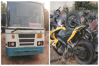 Bus-Bike acceident in nandurbar 1 died