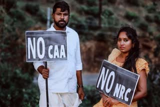 Kerala couple is opposing CAA and NRC with unique pre-wedding photoshoot