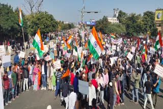 CAA शांति मार्च में भोपालगढ़ कार्यकर्ता, Bhopalgarh workers in CAA peace march