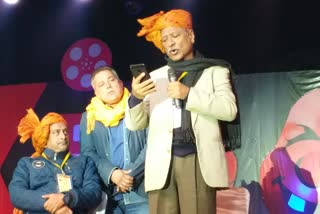 Actor Rajendra Gupta attends the Khajuraho Film Festival