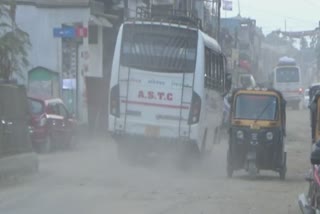 Poor road condition at Karimgang