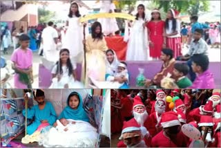 students prepared live christmas crib  ക്രിസ്‌മസിന് ലൈവ് പുൽക്കൂട് ഒരുക്കി വിദ്യാര്‍ഥികള്‍  തൃശൂര്‍  തൃശൂര്‍ പ്രാദേശിക വാര്‍ത്തകള്‍