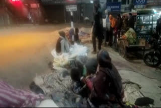 Poor sleeping on sidewalk due to shabby night shelter in panipat