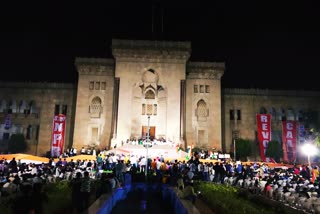 Thousands of Students Protest Against CAA at Osmania University hyd