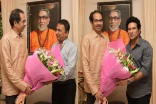 sachin tendulkar and sunil gavaskar meet CM udhhav