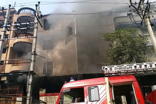 Building fire in narela