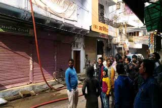 House on fire in Gwalior