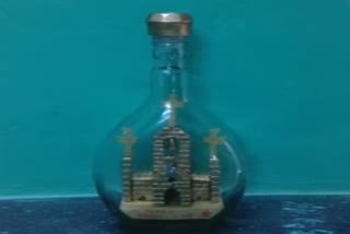 _khurda man built a church in glass bottle