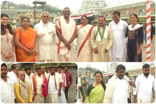 celebrities visits at srivaru in thirumala