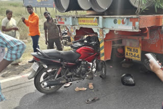 three serious injured in road accident at thimmapuram in guntur district