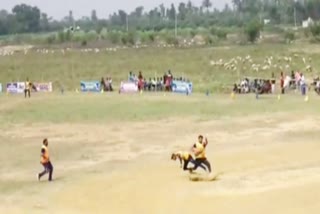Both players collide with each other if playing cricket