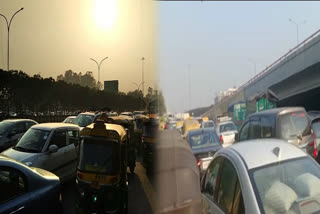 traffic jam destroyed the fun of christmas in Noida