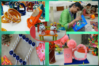 nalanda students made arts and crafts for donate fund to sainik welfare