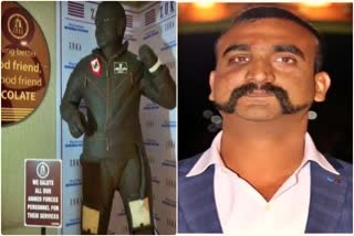 Wing Commander Abhinandan's cake statue