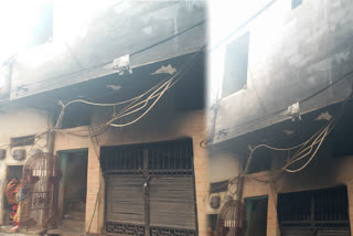 Fire in a building in Shahdara district