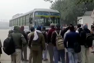 roadways workers protest faridabad