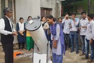 student celebrations after  Solar eclipse in yawatmal