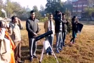 300 people saw Solar Eclipse by Modern machine in bilaspur