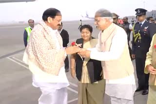 Vice President M. Venkaiah Naidu reached Raipur