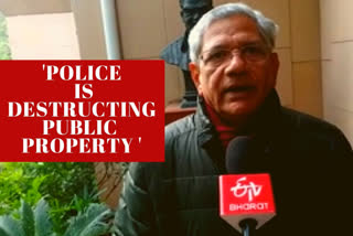 Police is destructing public property during protests: Sitaram Yechury on CAA protest