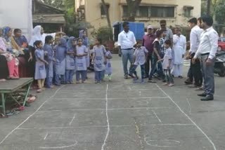 Students agitation in thane to save their playground