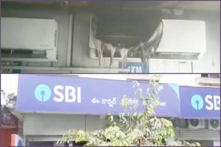 AC blast at SBI Bank ATM at nizamabad