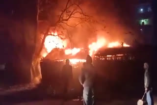 shops caught fire in katihar