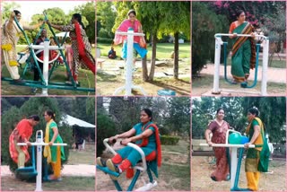 warangal women workout in open gym