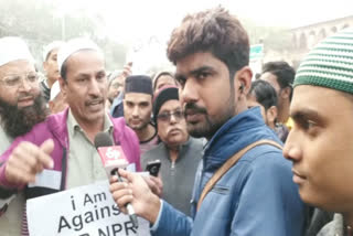 silent protest at Jama Mashjid against CAA and NRC