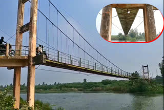 Ropeway bridge damaged in east godavari