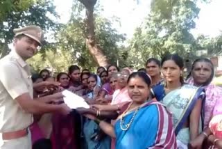 Women making a statement to the police station