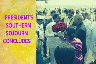 Presidents southern sojourn in Hyderabad concludes