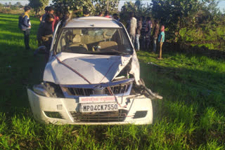 road accident between a car and a bike