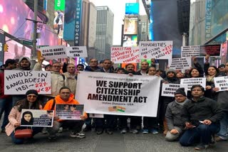 indian diaspora demonstrate supports CAA