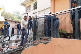 action on illegal encroachment in bilaspur