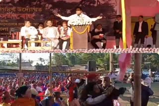 CM Sarbanada Sonowal at Jorhat labour union meeting