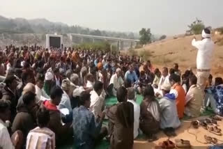 Farmers protest against the formation of anicut on the river Jher Anas, banswara news, बांसवाड़ा न्यूज