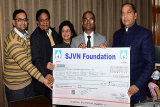 SJVN donated Rs one crore rupees in cm relief fund