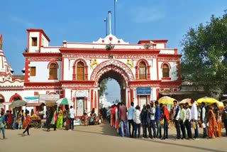 Crowd in temples on first day of the year in jashpur