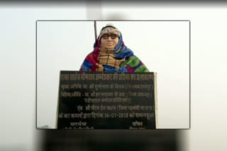 warm clothes were put on ambedkar statue