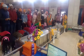 devotees gathered in Paonta Sahib Gurdwara