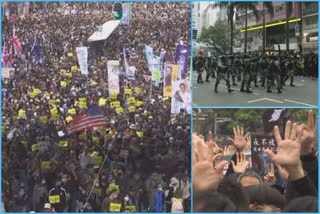 Police, protesters clash during huge Hong Kong pro-democracy rally