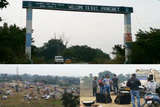 Tourists celebrating new year in Panchet Dam in dhanbad