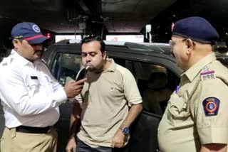thane police take action on drunk driver