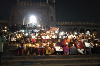 candle march at Jama Masjid