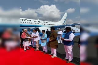 PM Narendra modi arrives at bengaluru for two days state tour