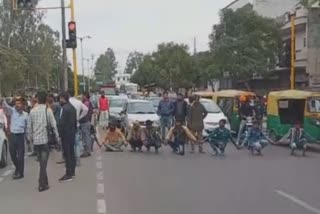 labours dead in Mohali,protest in mohali