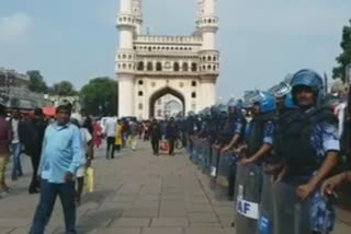 protest against CAA in hyderabad